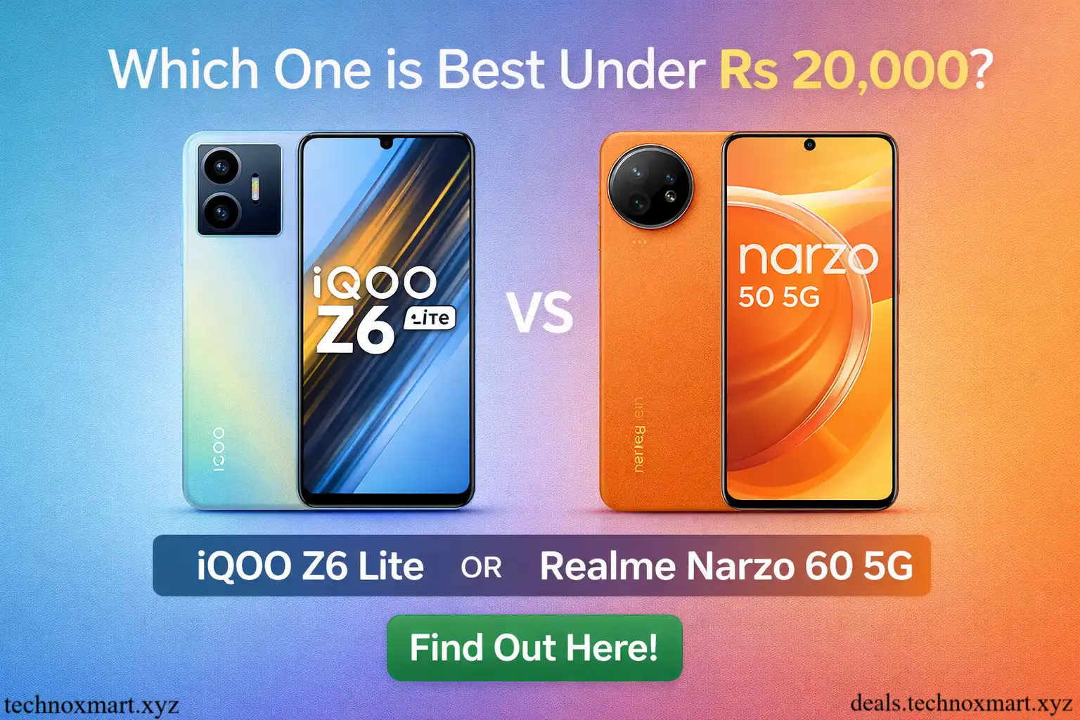 iQoo Z6 Lite 5G vs Realme Narzo 60 5G; Find out best one under rs 20000 in india