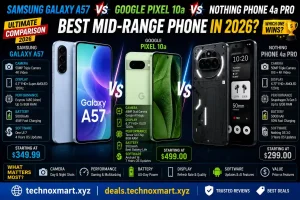 Samsung Galaxy A57 vs Google Pixel 10a vs Nothing Phone 4a Pro: Best Mid-Range Phone in 2026?